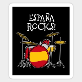 Spanish Flag Drums Spain Drummer Musician Magnet